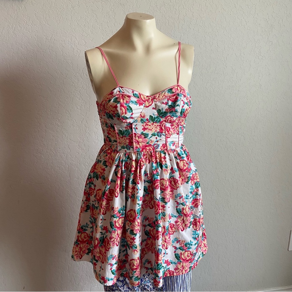 Vintage Wet Seal Womens Babydoll Dress Size XS Y2K Fairy Whimsical Floral Spring